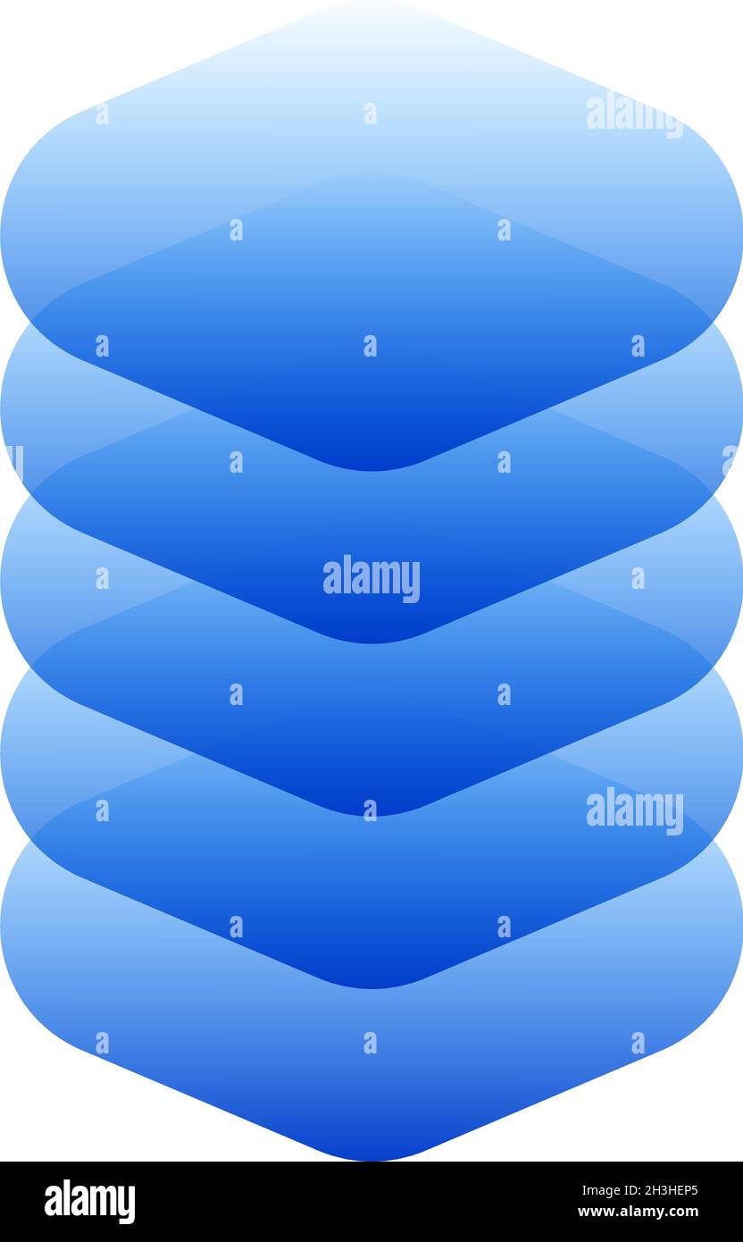 Stacked tower abstract server, HDD, hosting or building construction ...
