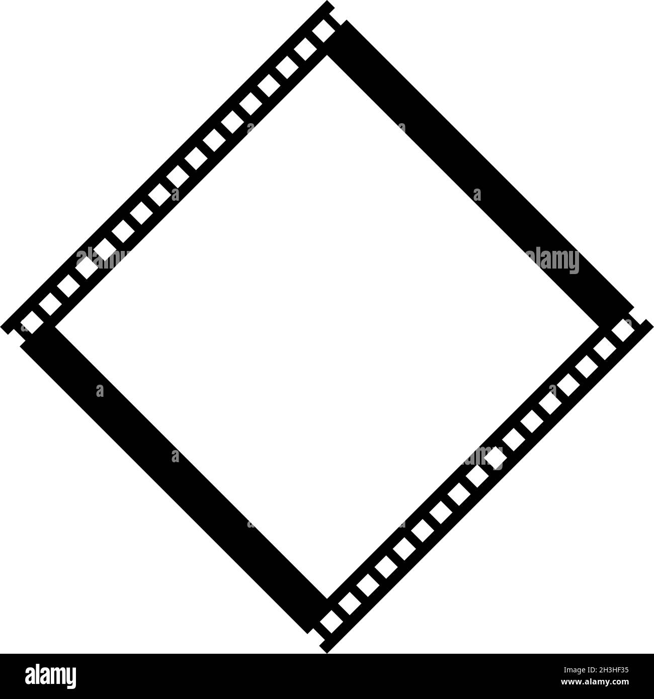 Photo / film strip silhouette. Illustration for photography, cinematography themes stock