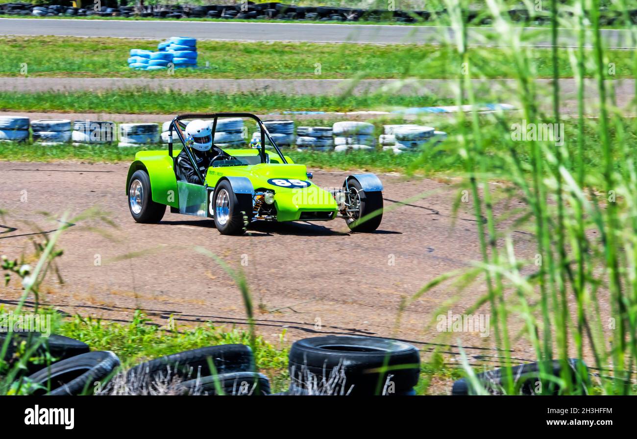 Open topped Sports car on race track,Tamworth Australia Stock Photo Alamy