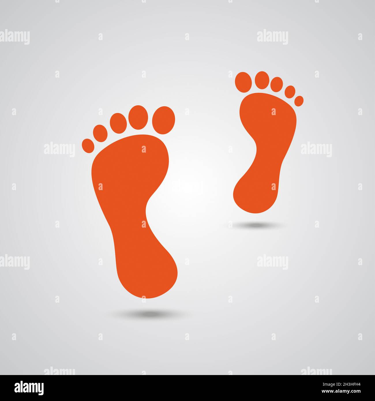 laser orange on feet