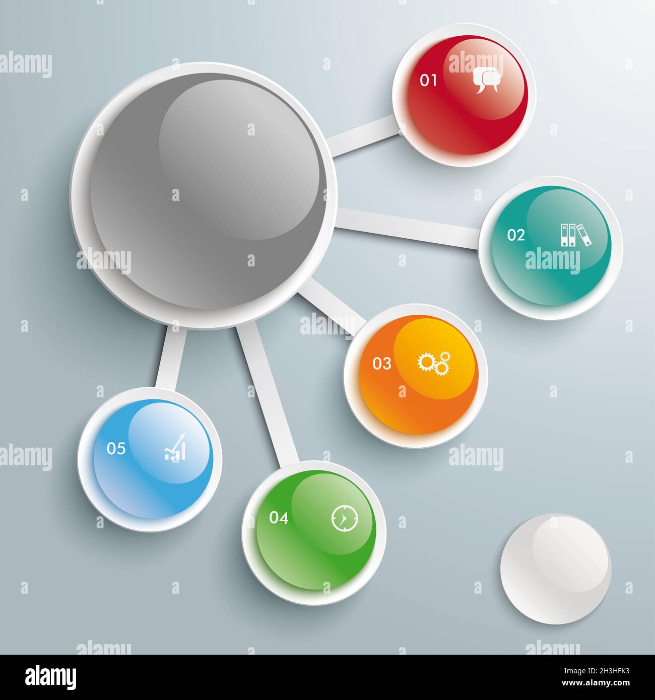Infographic Big And 5 Small Buttons PiAd Stock Photo