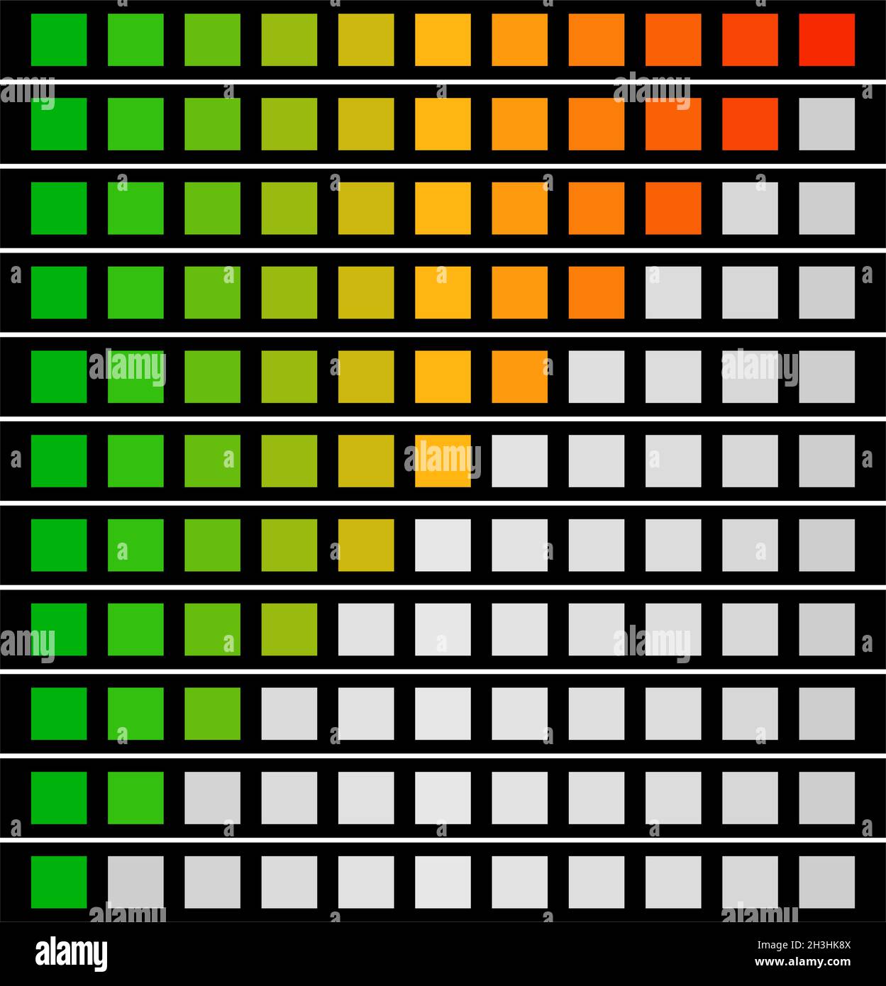 Progress, loading bars. Steps, phases, downloading loader bars stock