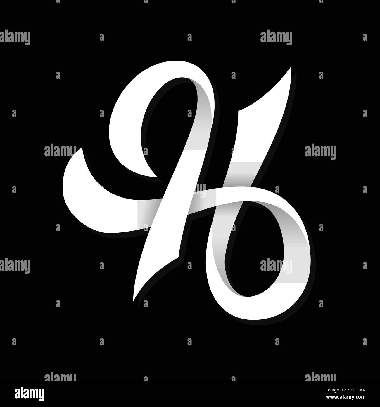 Typography letter H symbol design vector. Creative luxury letter H ...