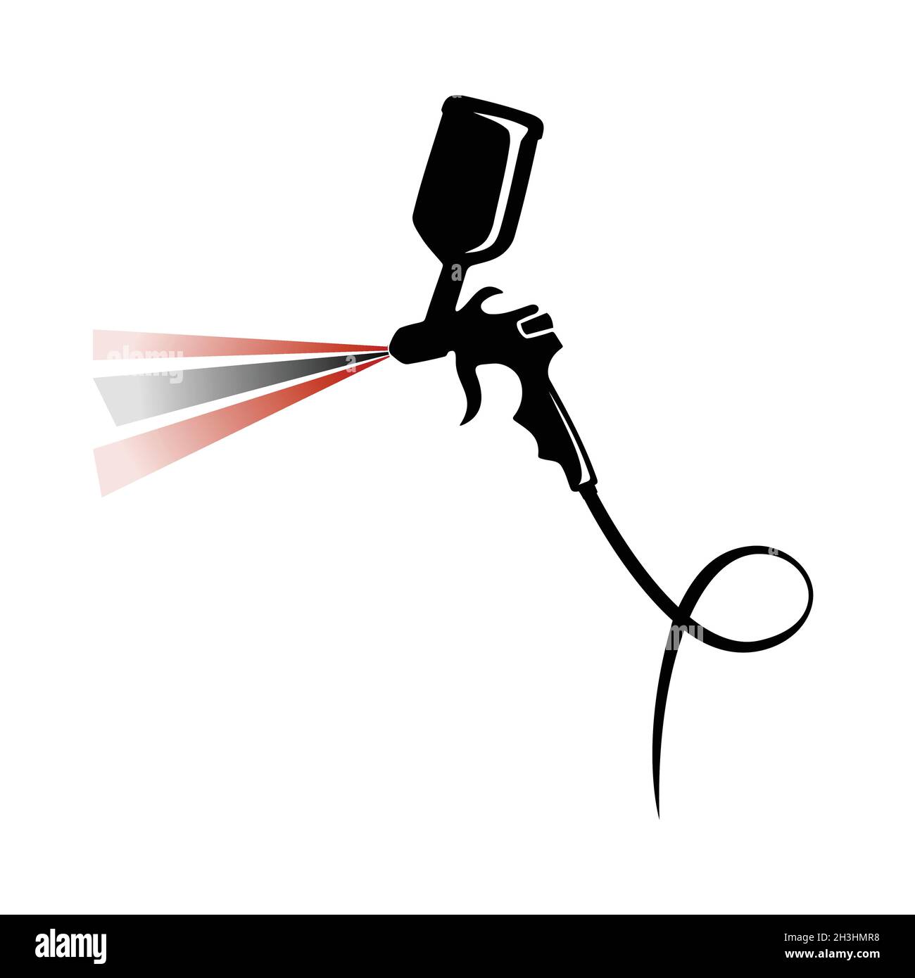 Illustration design spray gun for element design. Vector illustration