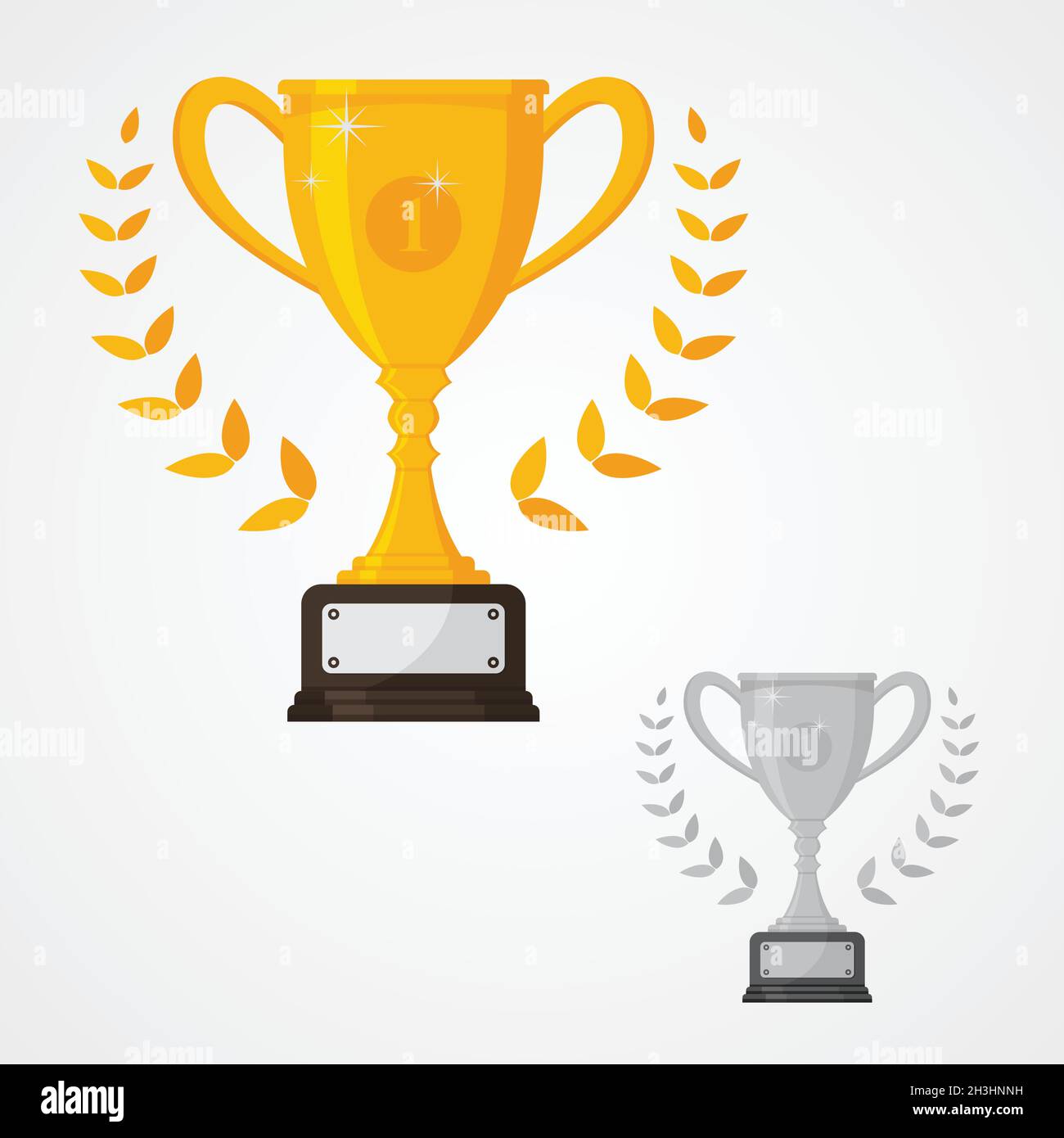 Free Vector  Win achievement. happy awarding of many trophy prize