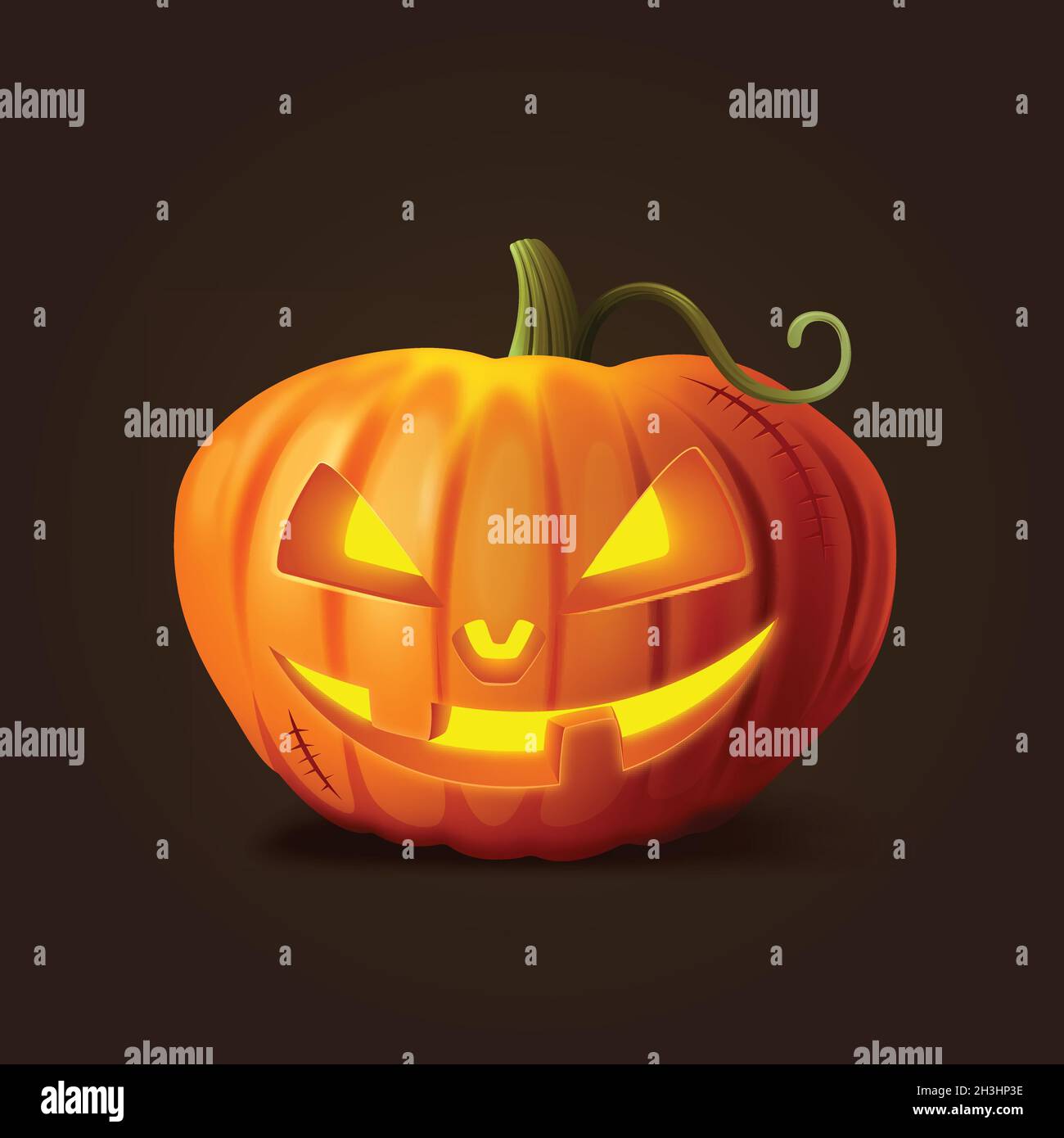 realistic halloween pumpkin vector design illustration Stock Vector ...