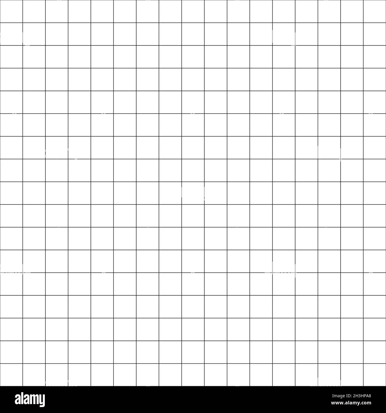 Black and white grid, mesh. Seamlessly repeatable plotting, graph paper ...