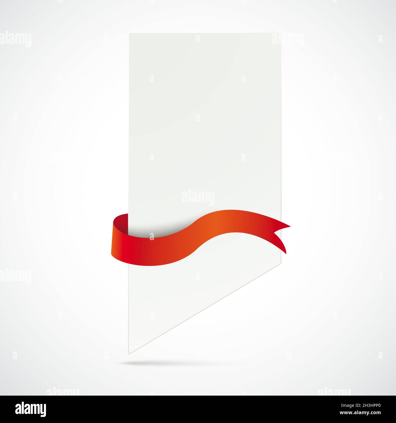 White Board Red Flag Stock Photo