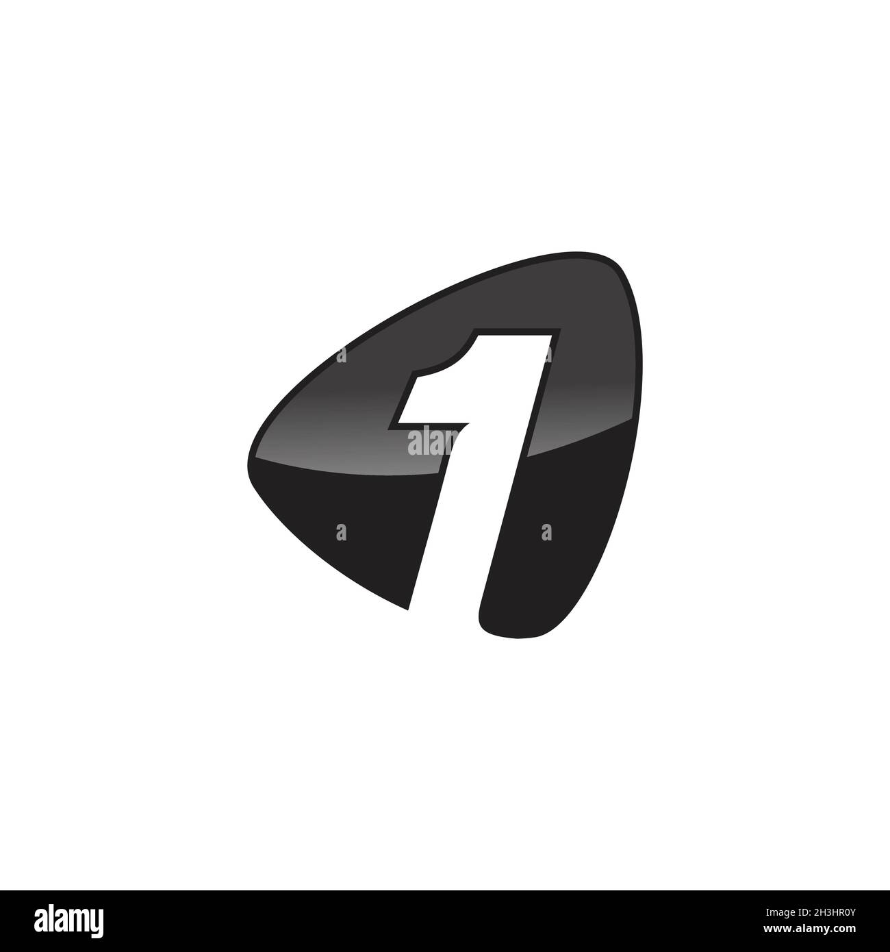 Logo number one emblem abstract hi-res stock photography and images - Alamy