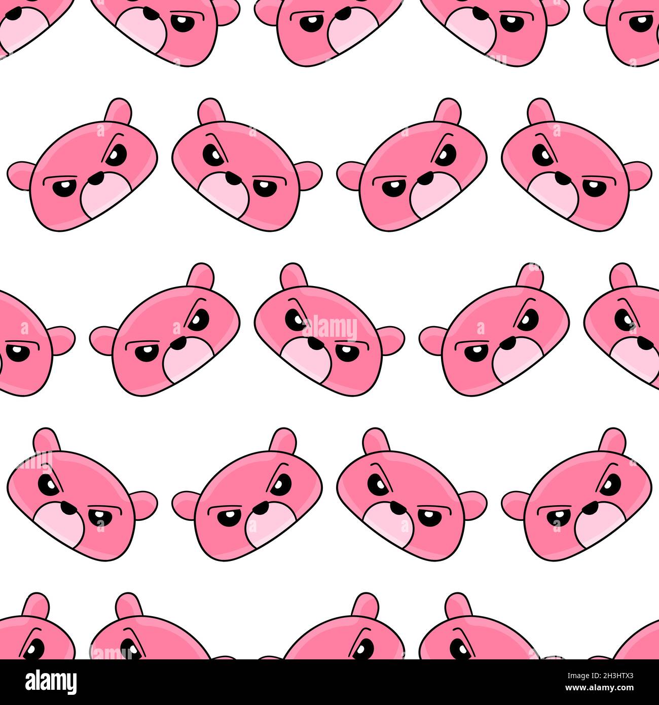 angry bear seamless pattern textile print Stock Vector Image & Art - Alamy