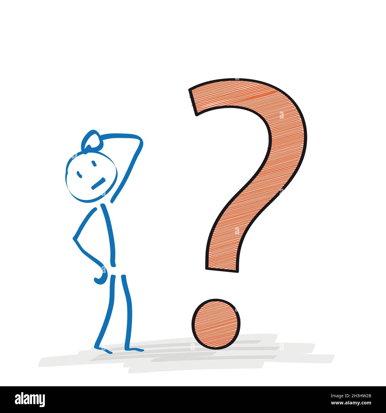 Cartoon man asking question hi-res stock photography and images - Alamy