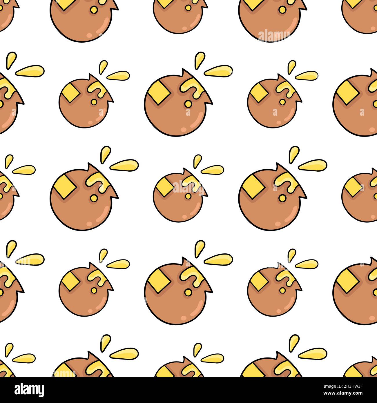 honey barrel seamless pattern textile print Stock Vector