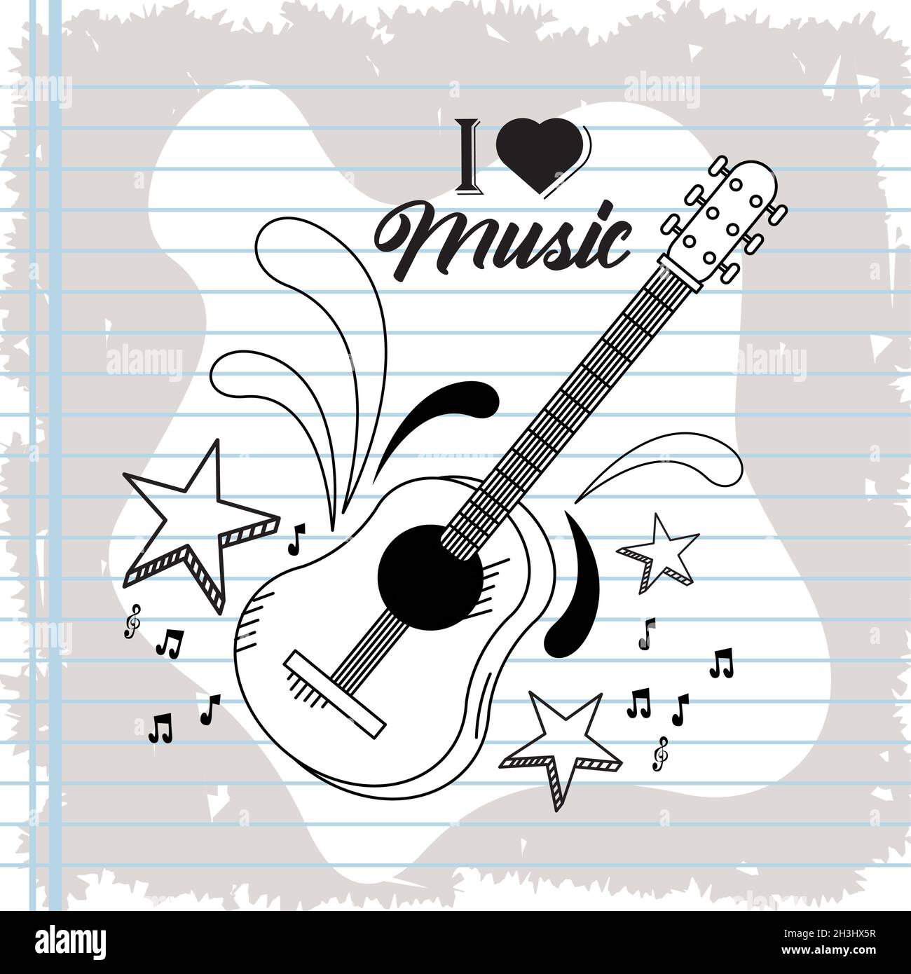 guitar and stars Stock Vector Image & Art Alamy