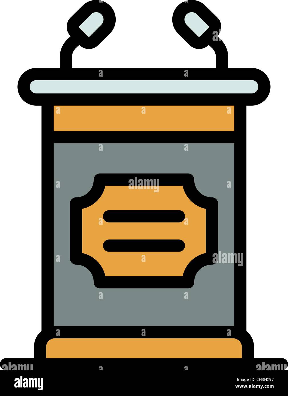 Stand court justice icon Outline stand court justice vector icon color Stand court justice icon Outline stand court justice vector icon color