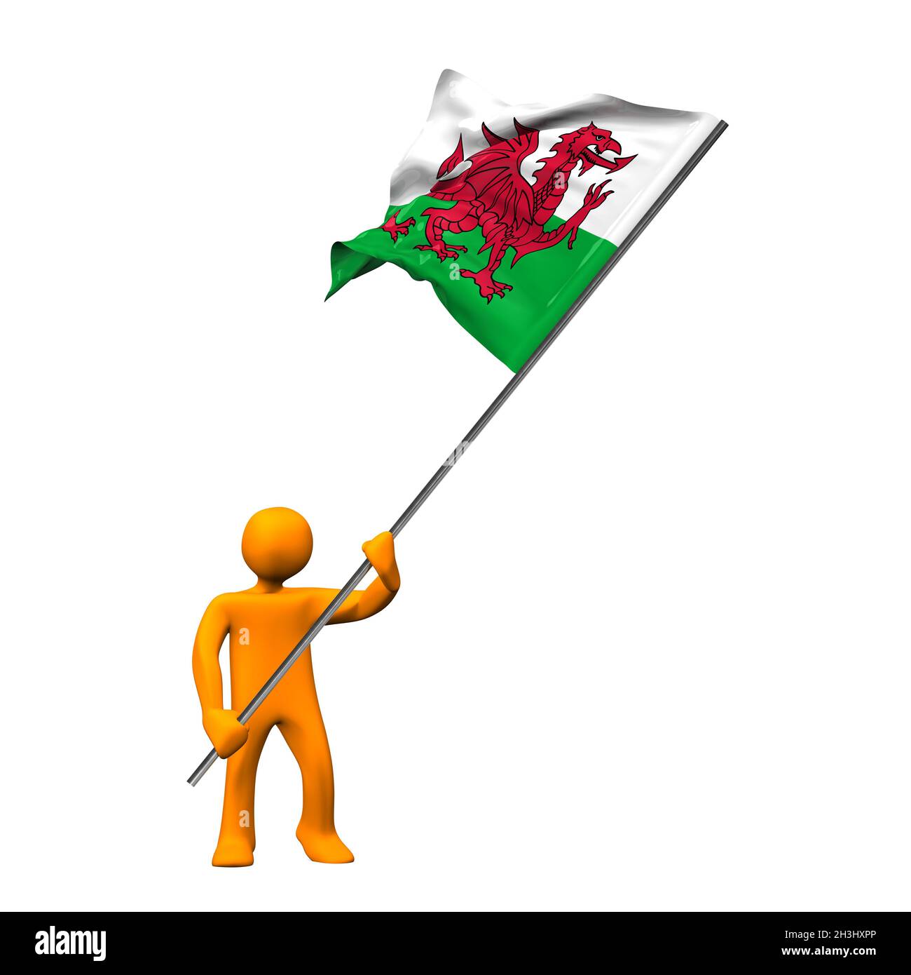 Manikin Flag Wales Stock Photo