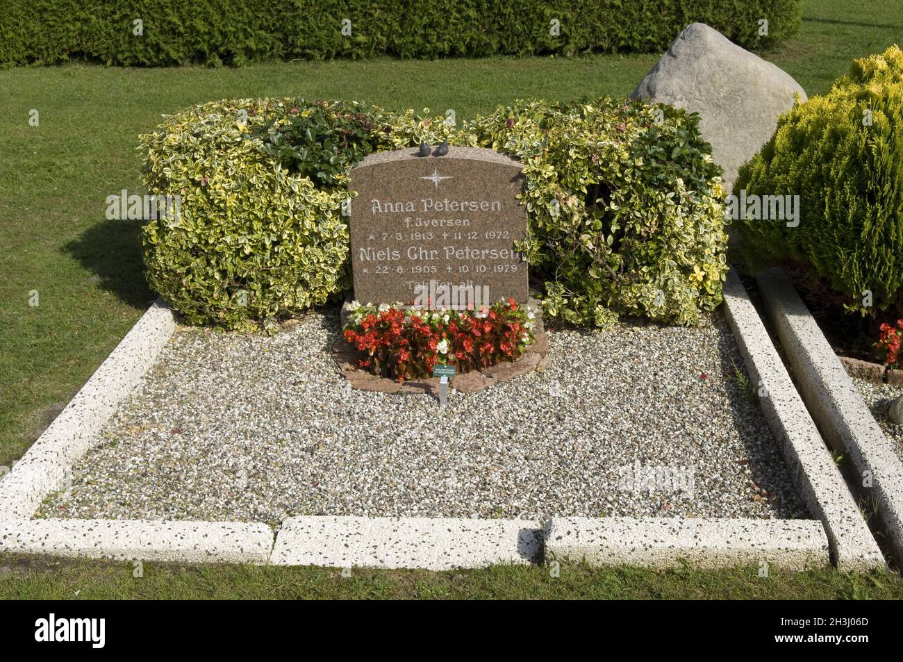 Cemetery, Graeber, Kirkeby, Roemoe Stock Photo - Alamy