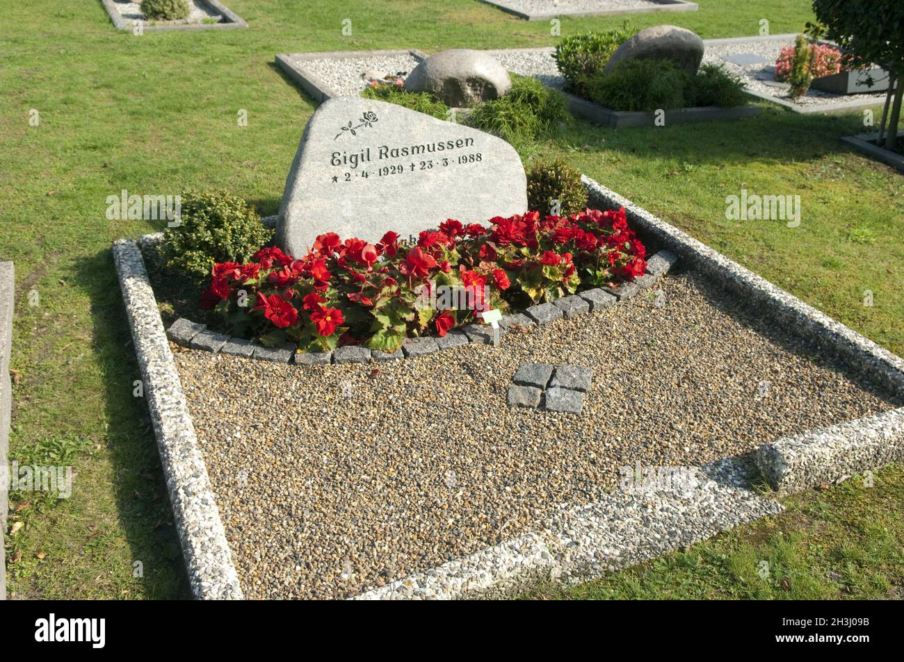 Cemetery, Graeber, Kirkeby, Roemoe, Stock Photo