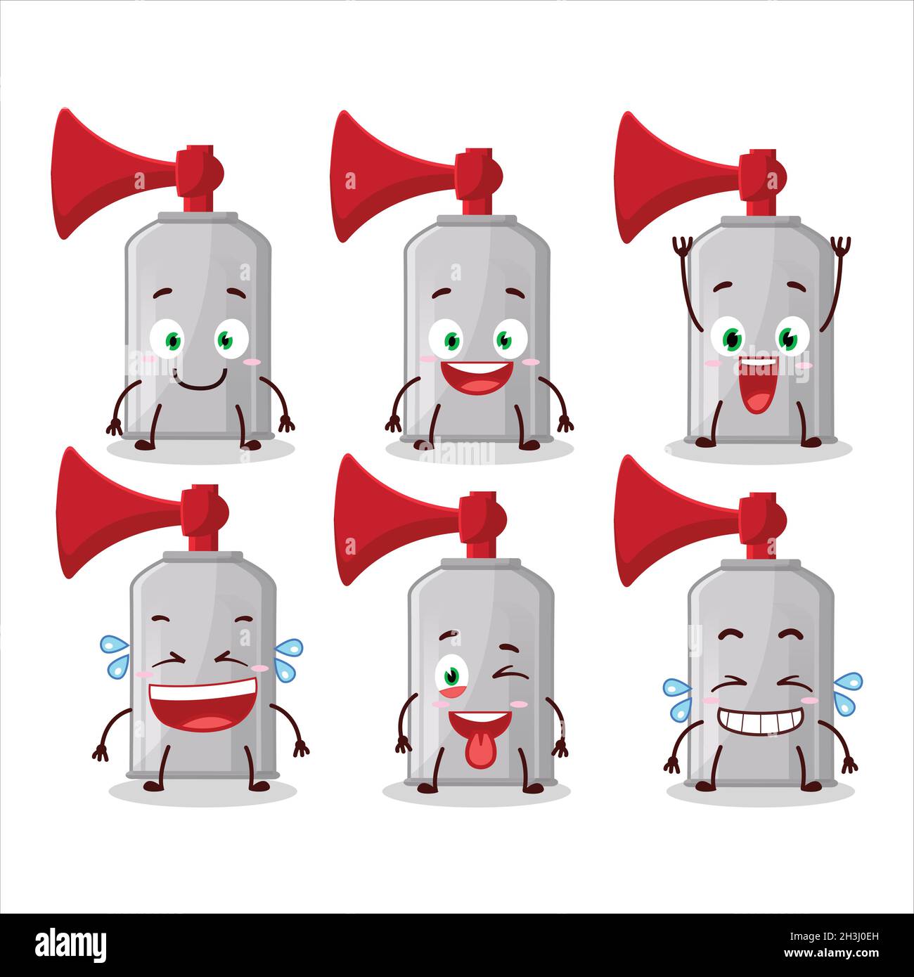 Cartoon character of air horn with smile expression. Vector ...