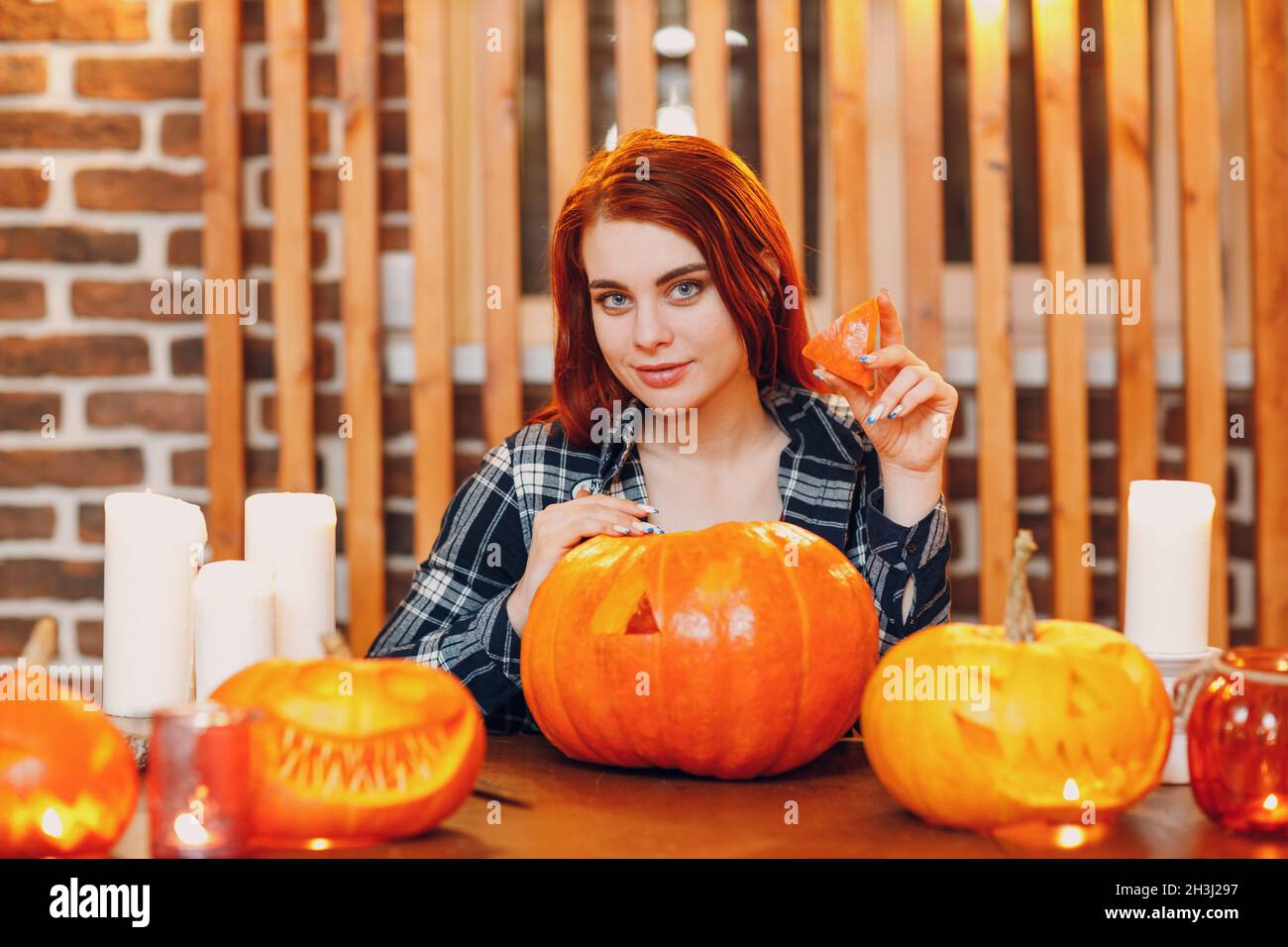 Young Woman Making Halloween Pumpkin Jack O Lantern Female Hands Cutting Pumpkins With Knife Stock Photo Alamy Young Woman Making Halloween Pumpkin Jack O Lantern Female Hands Cutting Pumpkins With Knife Stock Photo Alamy