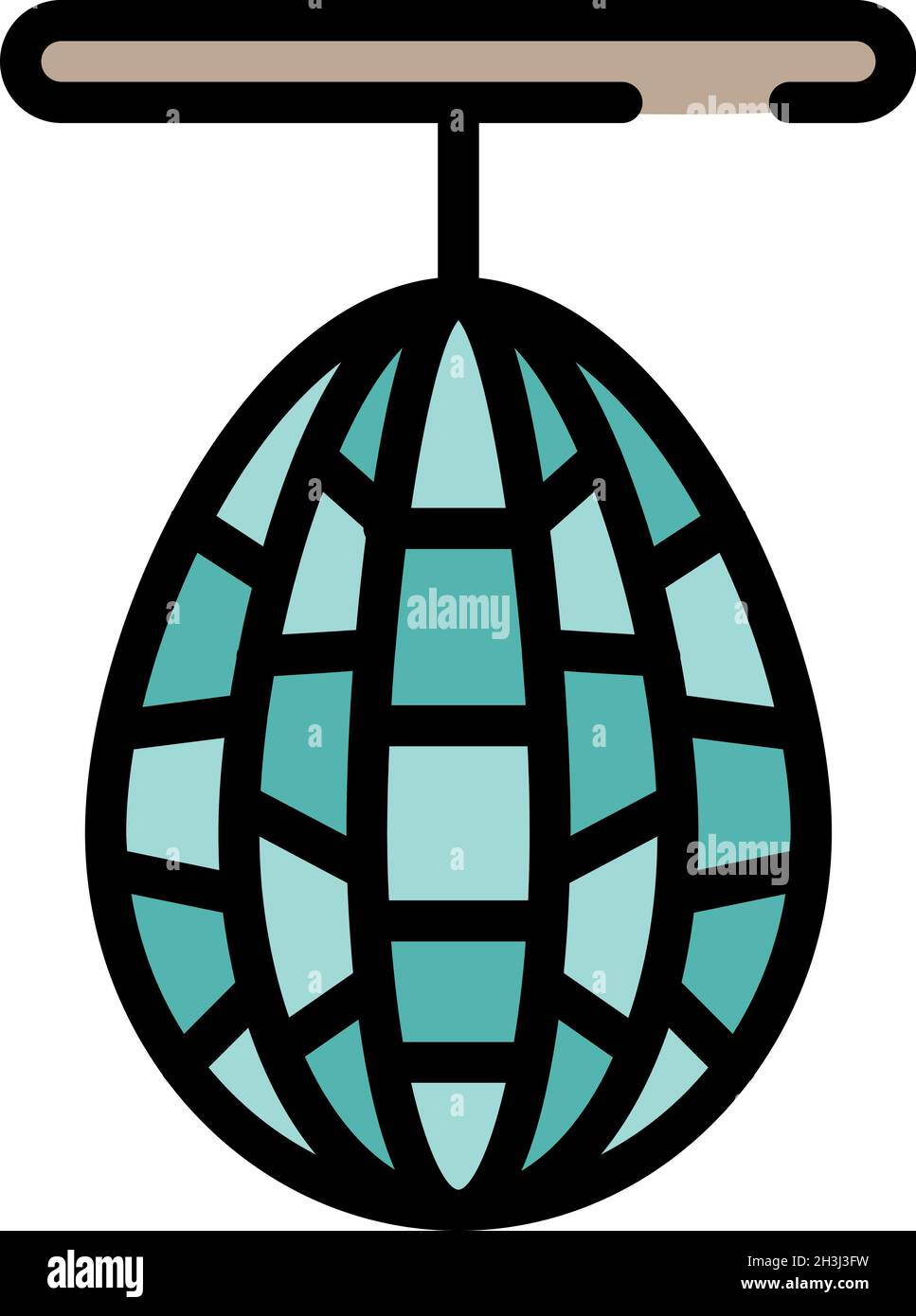 Trash net icon. Outline trash net vector icon color flat isolated Stock Vector
