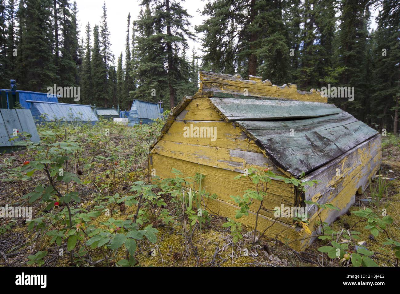 Yukon - Fort Selkirk Cemetery Stock Photo