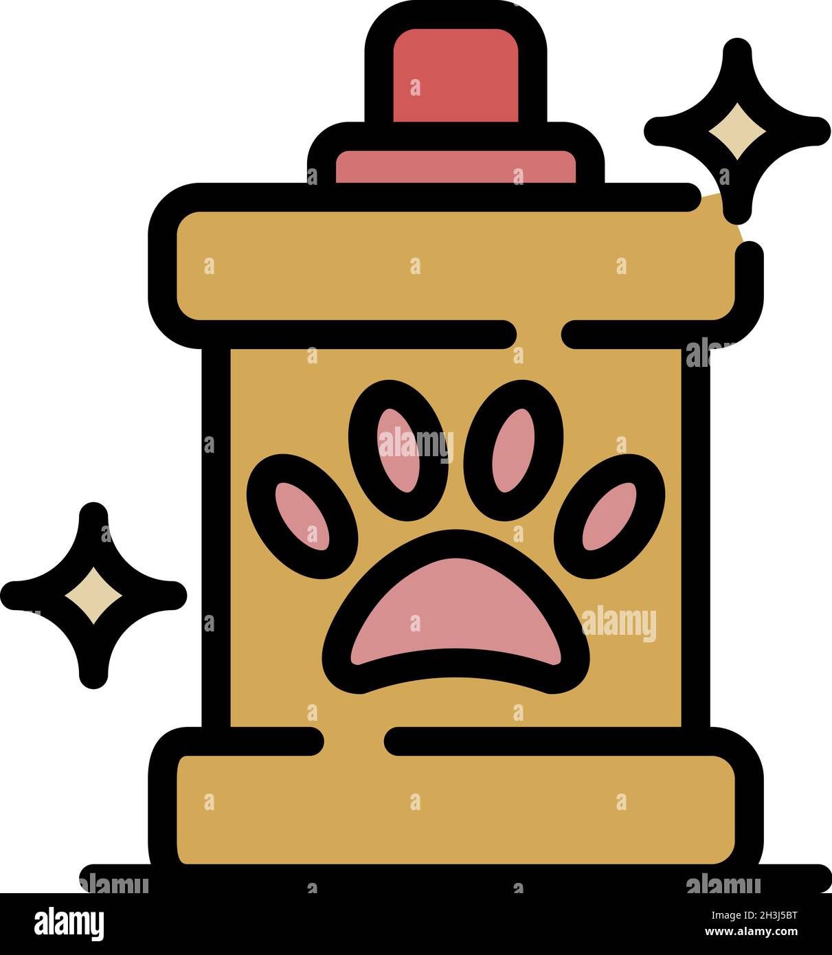 Groomer shampoo icon. Outline groomer shampoo vector icon color flat