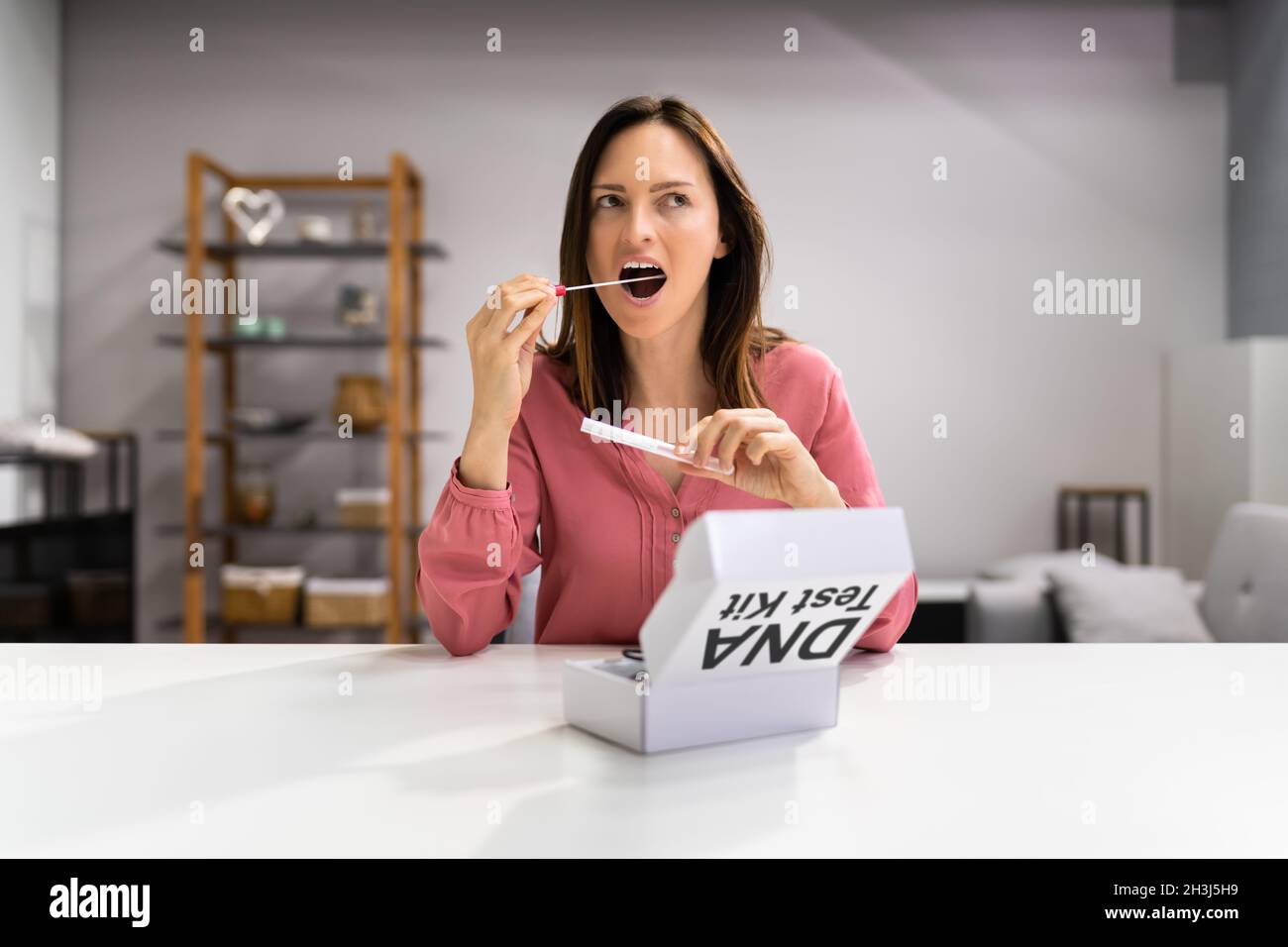 DNA Home Self Test Kit. Health Diagnosis Stock Photo Alamy