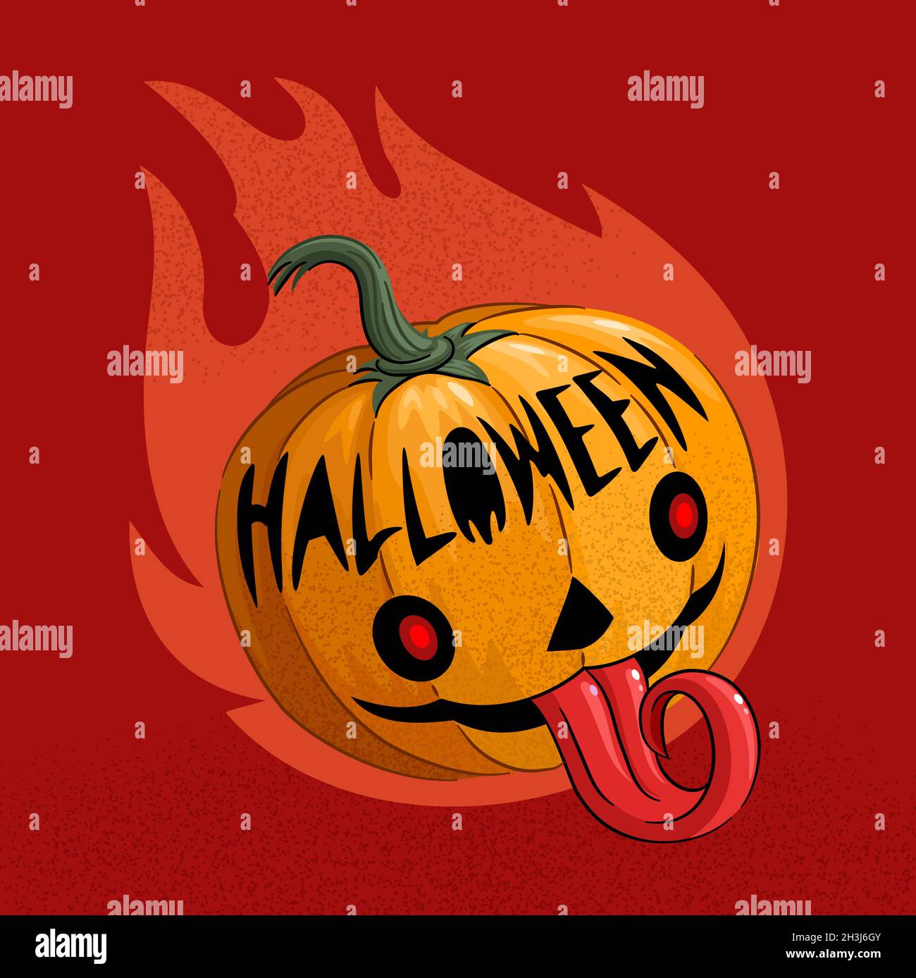 hand drawn halloween pumpkin vector design illustration Stock Vector ...