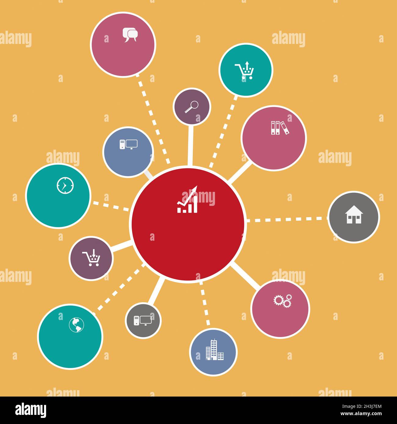 Infographic Successful Networks Flat PiAd Stock Photo Alamy