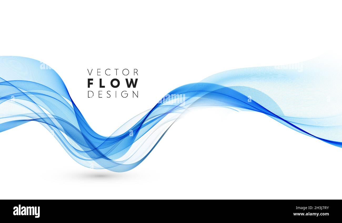 Vector abstract colorful flowing wave lines isolated on white ...