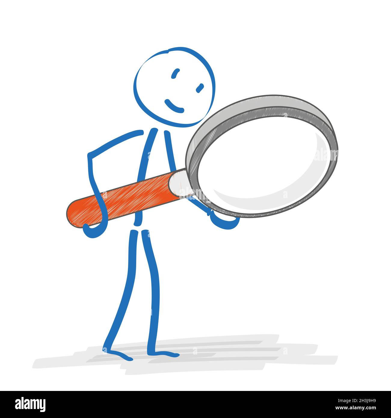 Stickmen Loupe Stock Photo Alamy