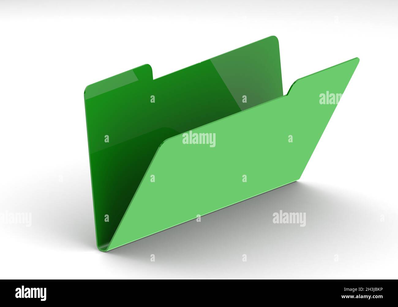 Green folder Stock Photo