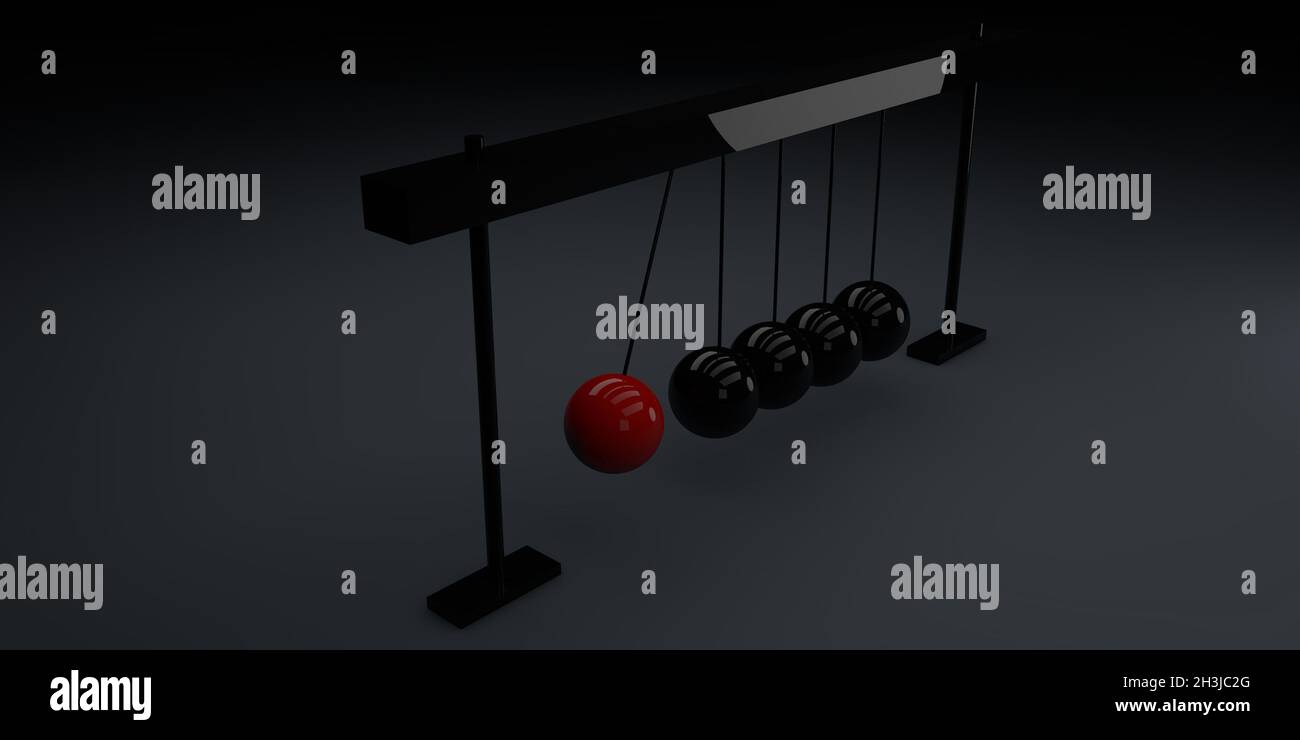 Physics experiment with conservation of energy Stock Photo Alamy