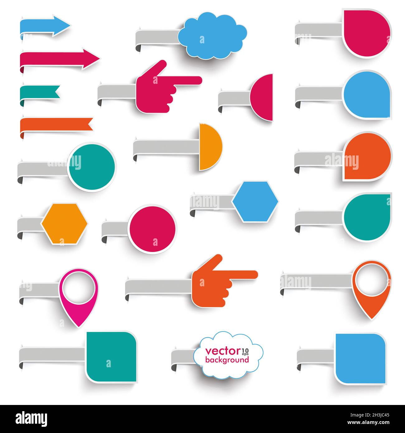 Set Paper Markers Stock Photo - Alamy