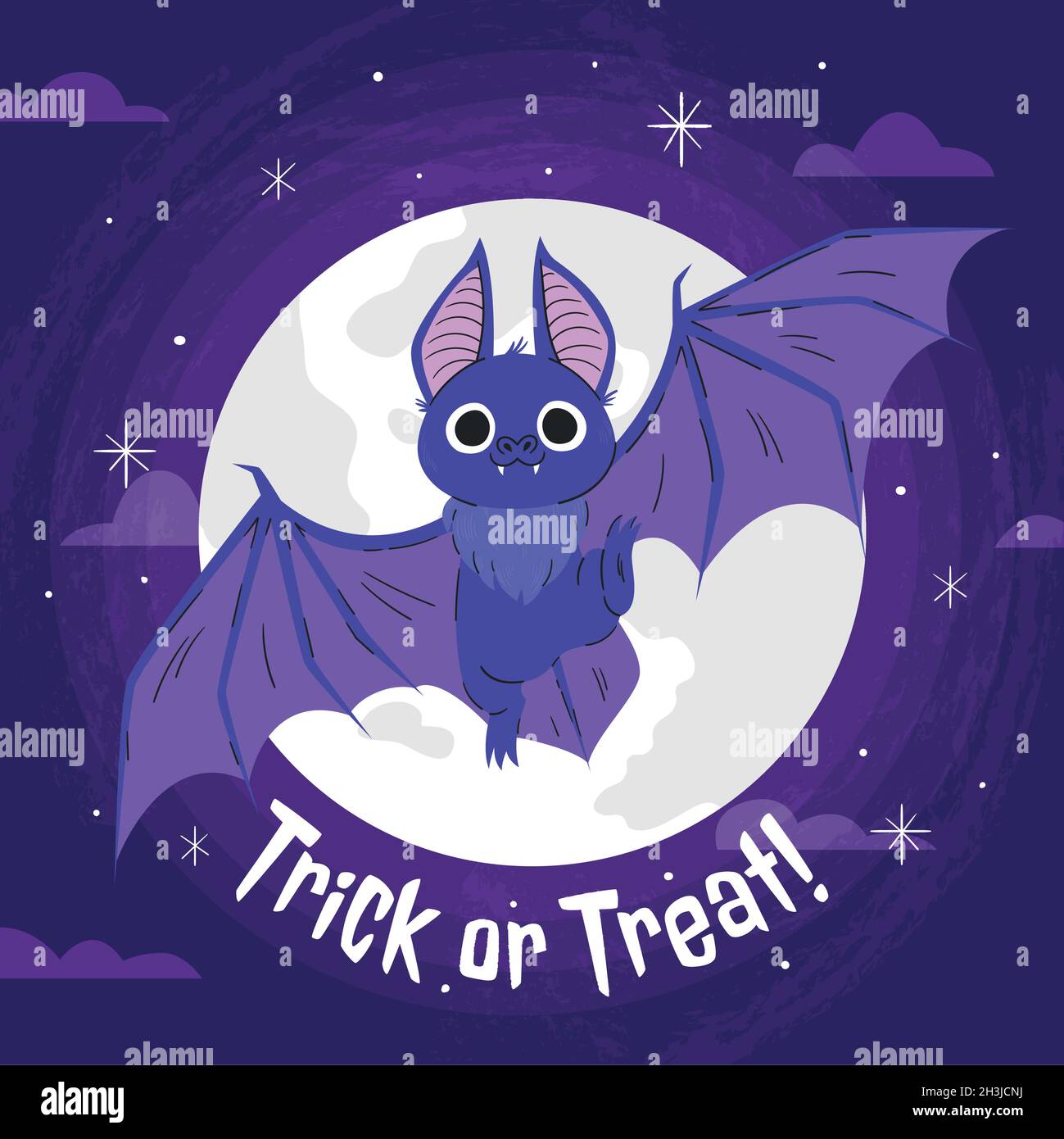 hand drawn halloween bat illustration Stock Vector Image & Art - Alamy