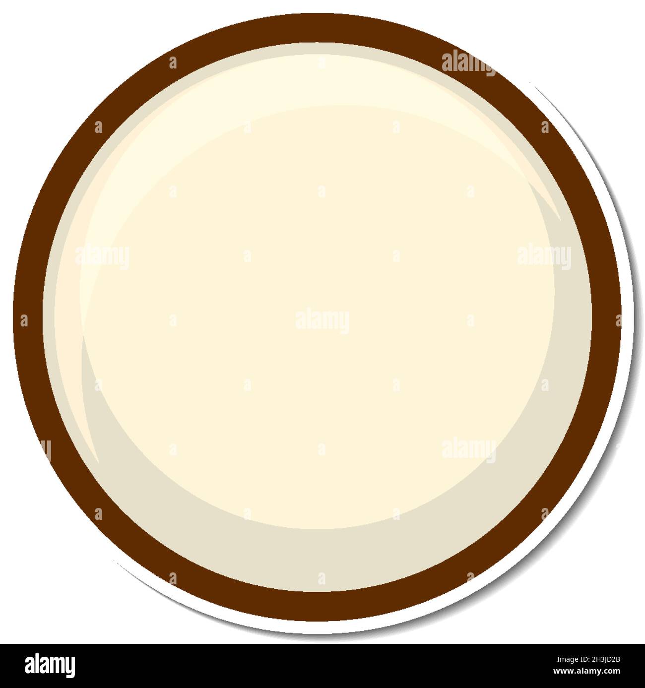 Sticker circle shape on white background illustration Stock Vector ...