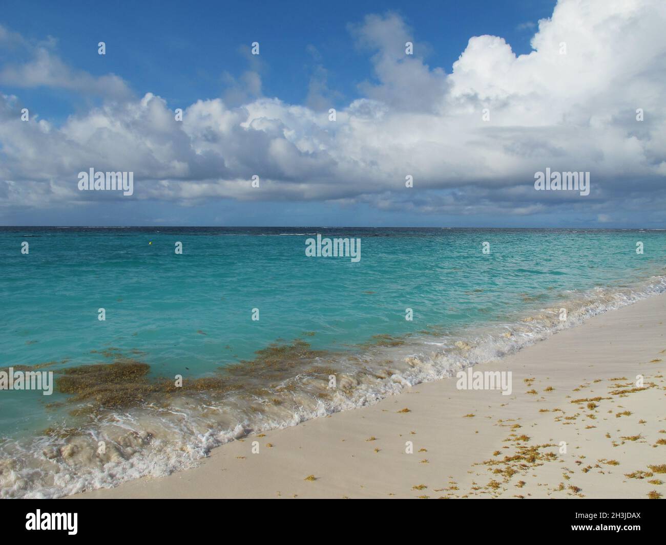 Empty beach view with no people ocean and sea --Caribbean sea Stock ...