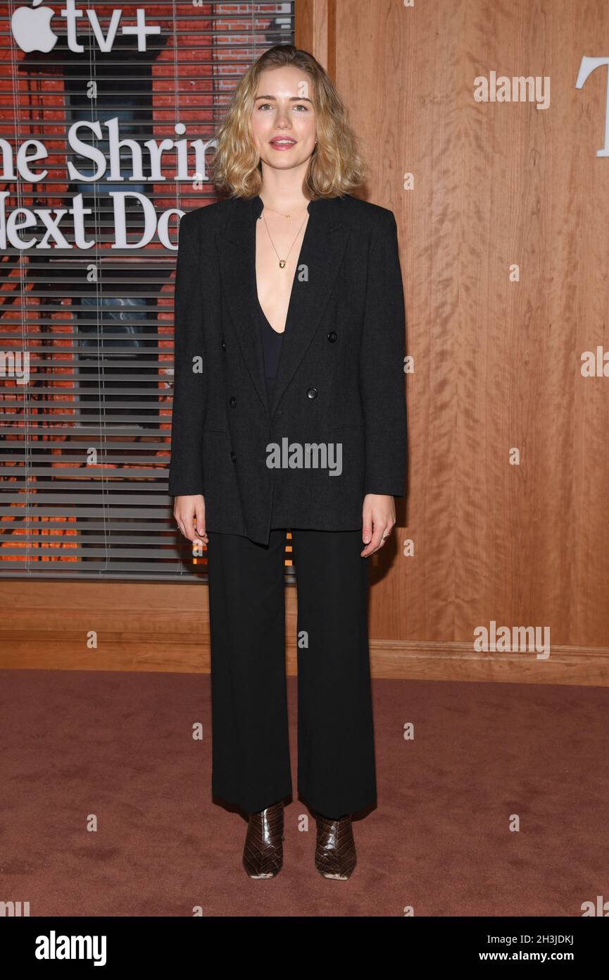 New York, USA. 28th Oct, 2021. Willa Fitzgerald attends Apple's 'The Shrink Next Door' New York Premiere at The Morgan Library in New York, NY, October 28, 2021.(Photo by Anthony Behar/Sipa USA) Credit: Sipa USA/Alamy Live News Stock Photo