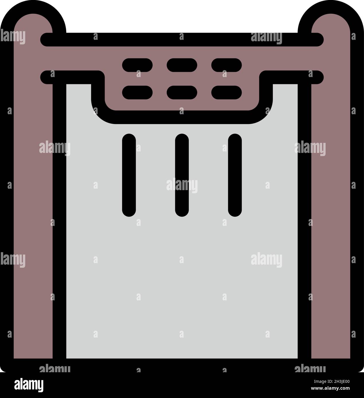 Airport metal detector icon. Outline airport metal detector vector icon
