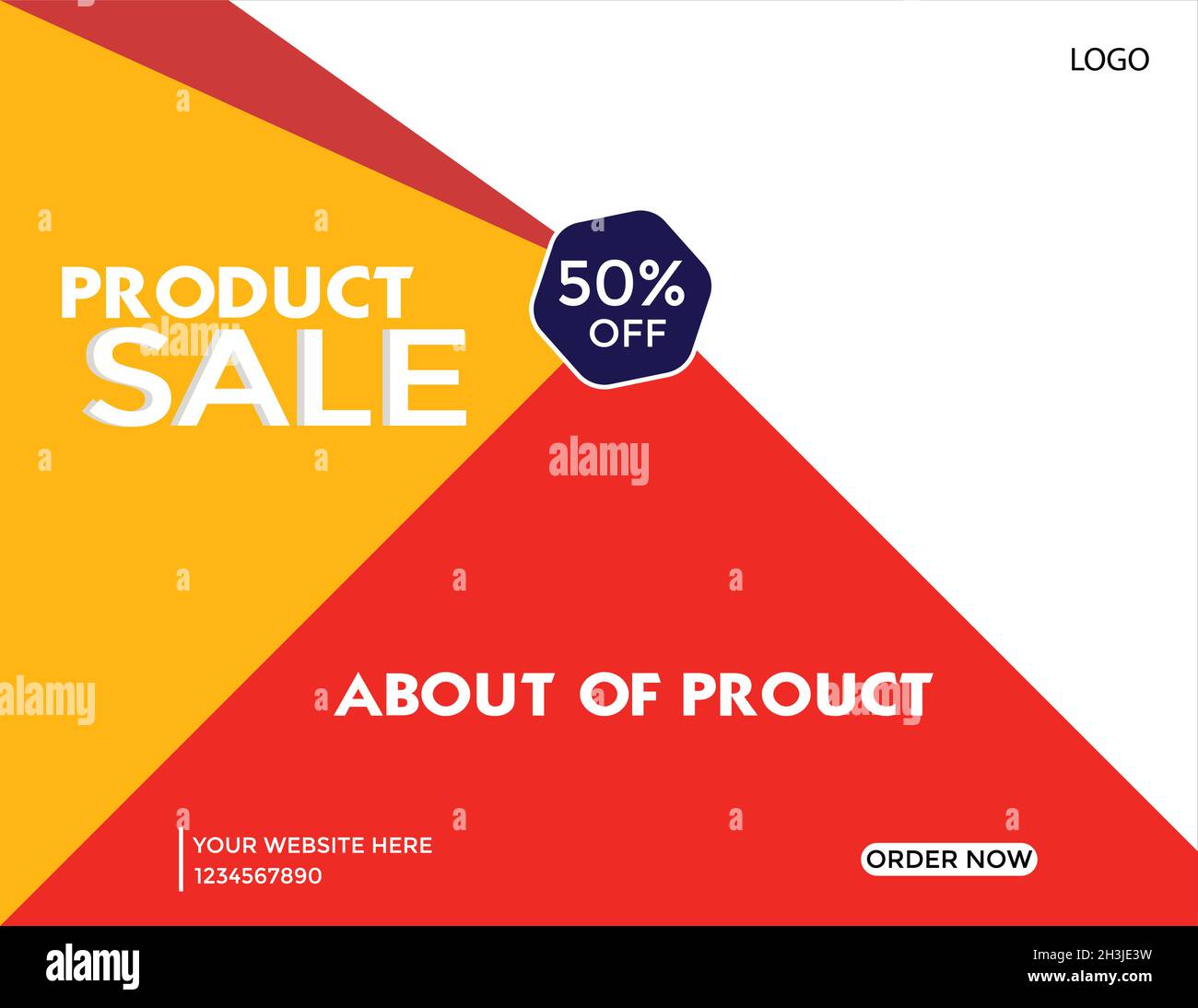 Product sales flyer template vector Stock Vector
