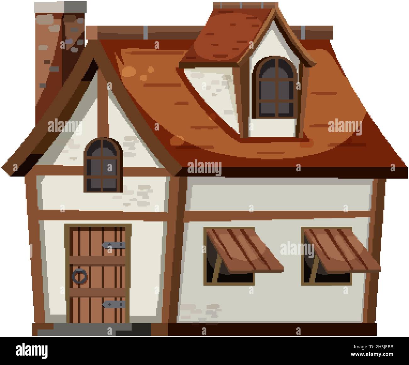 Isolated house on white background illustration Stock Vector Image ...