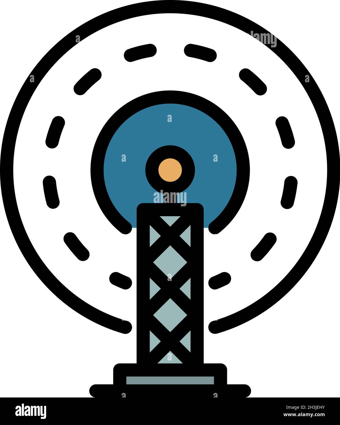 Point to point radio system Stock Vector Images - Alamy