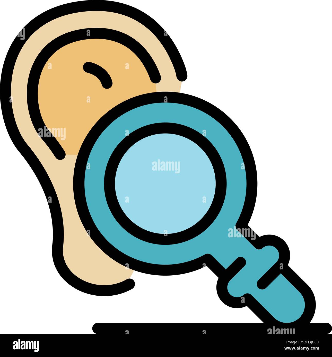 Inspector audit icon. Outline inspector audit vector icon color flat isolated Stock Vector