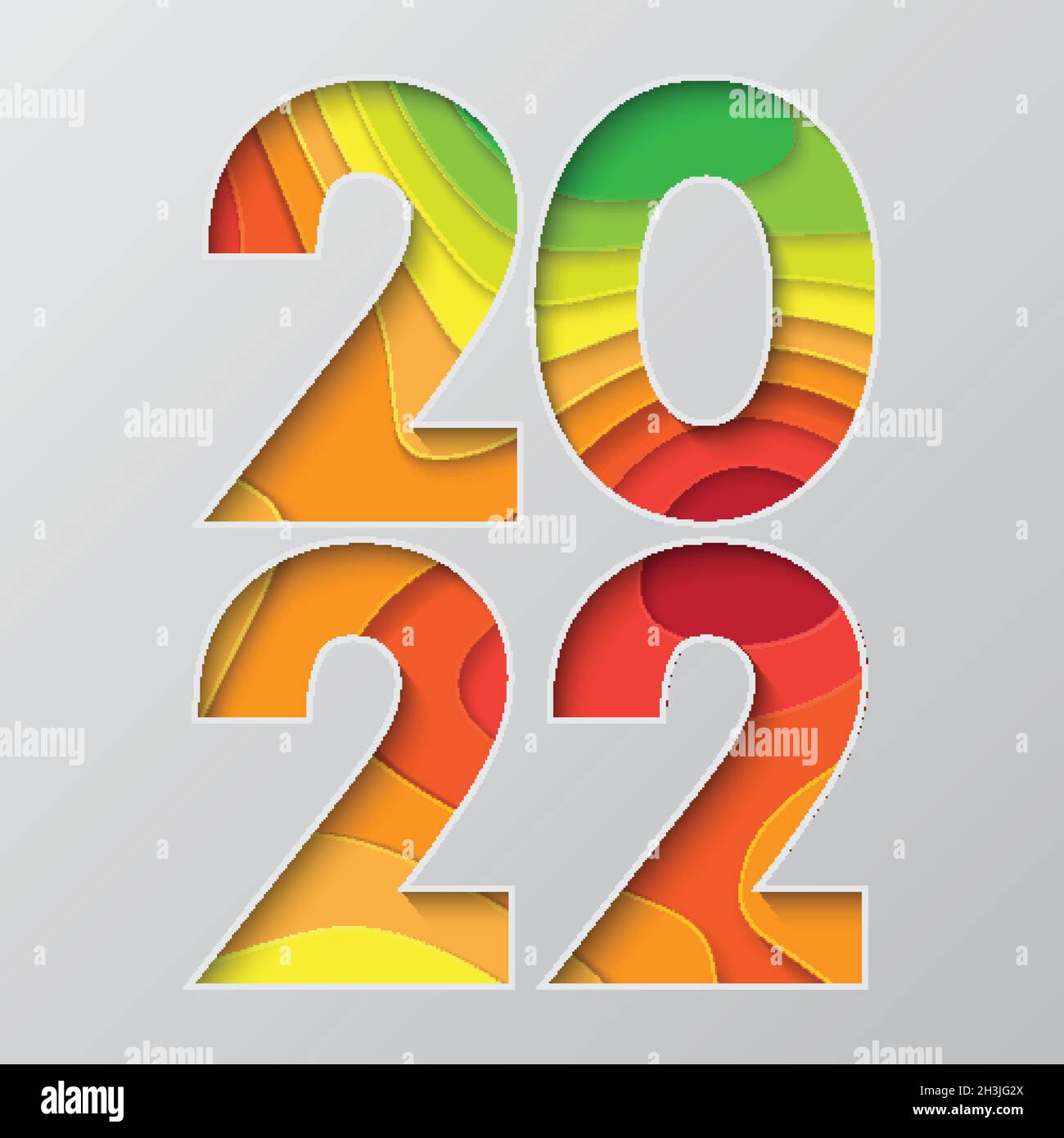 Happy new year 2022 cut paper background. Vector brochure design Stock  Vector Image & Art - Alamy