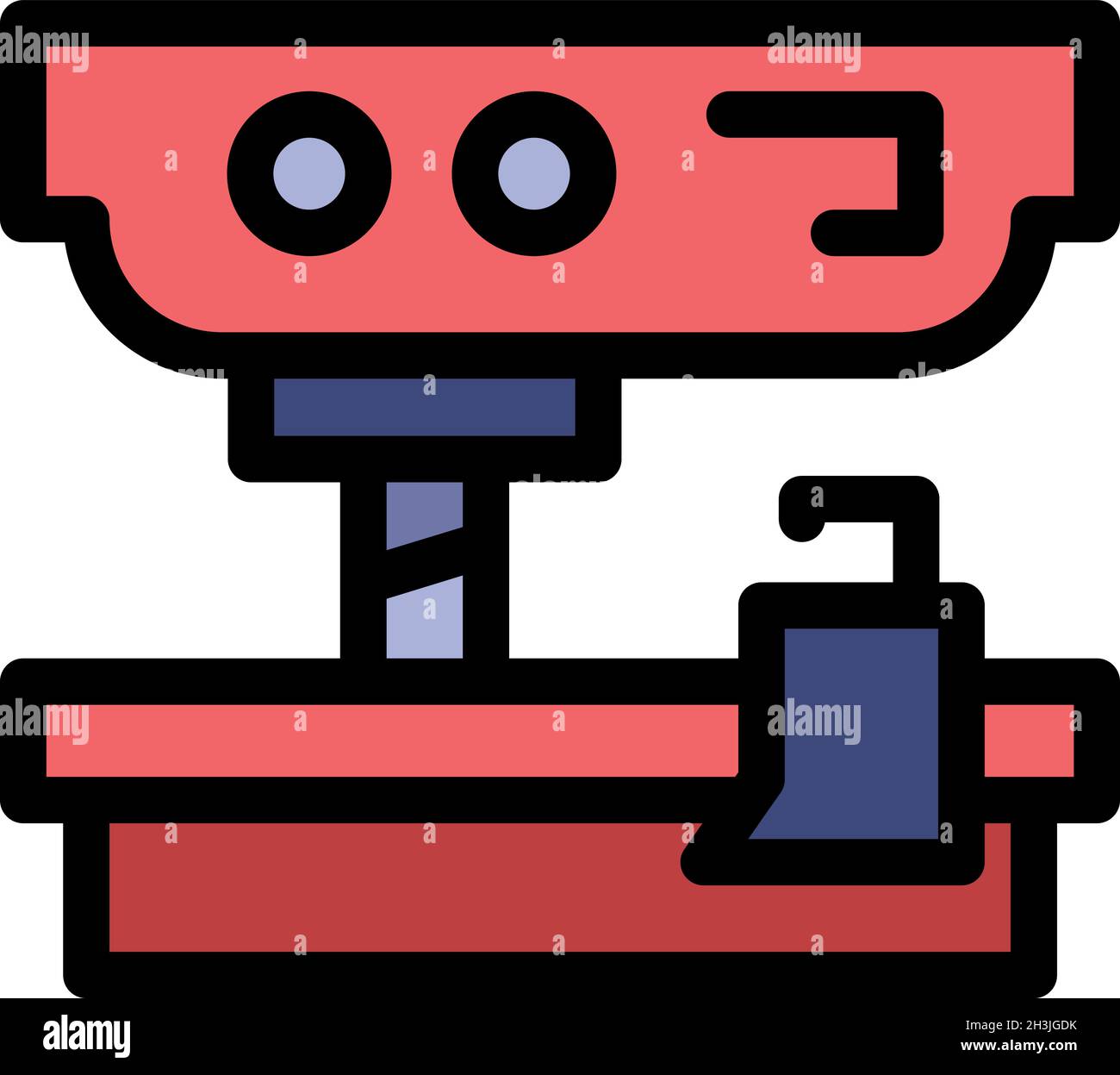Automated milling machine icon. Outline automated milling machine ...