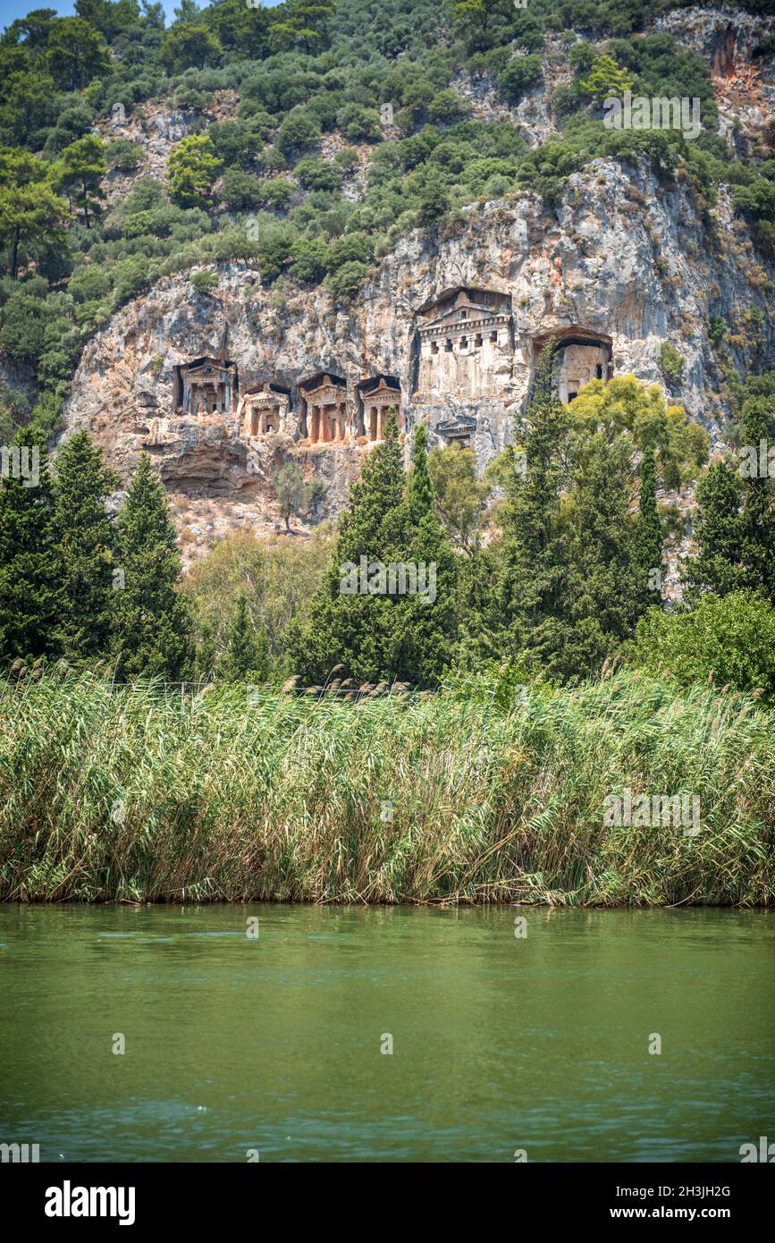 View of ruins in Kaunos ancient city (Turkey) Stock Photo