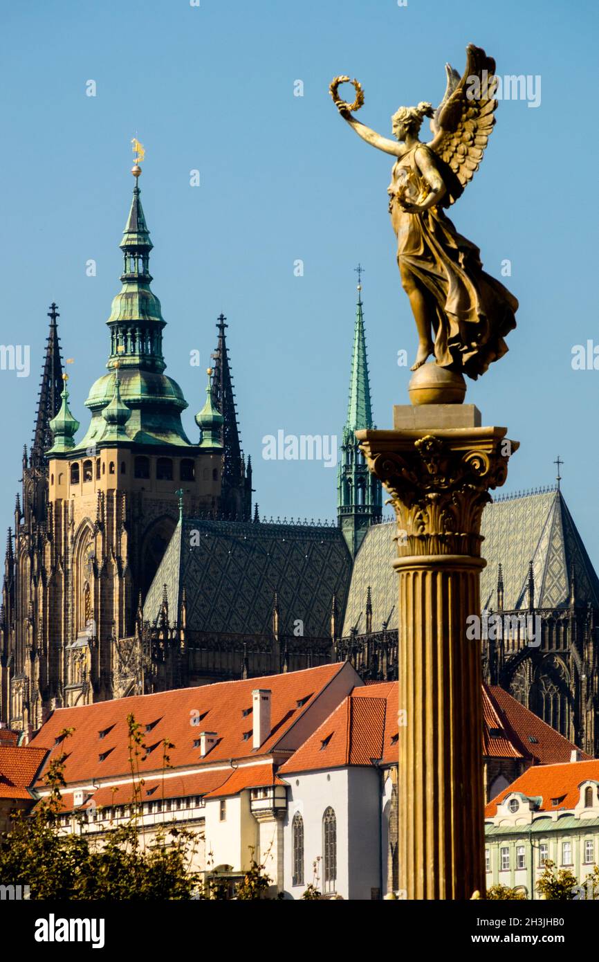 Czech Republic Prague St Vitus Cathedral Stock Photo