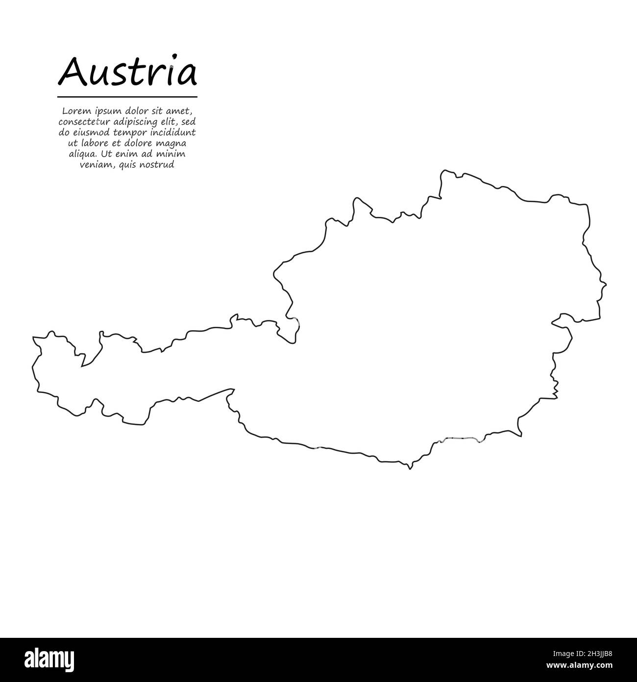 Premium Vector  Simple outline map of portugal, in sketch line style