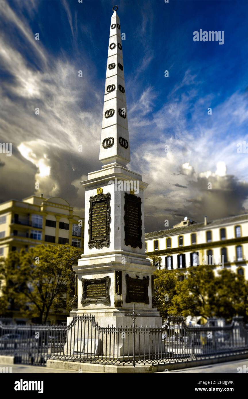 Merced Square (Plaza de la Merced) in Malaga, Spain Stock Photo