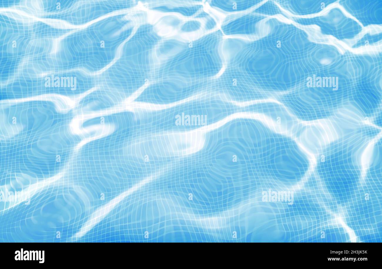 Background made of a close-up of pool water Stock Photo